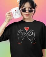 TLSET1197 Tshirt Mug2 Zestaw Koszulka i Kubek dla Par Personalizowany z Własnymi Imionami