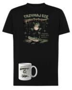 TLSET1276 Tshirt Mug Zestaw Koszulka i Kubek Trzymaj się z Żabą Zabawny Śmieszny