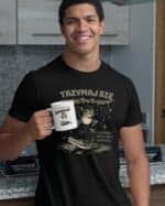 TLSET1276 Tshirt Mug3 Zestaw Koszulka i Kubek Trzymaj się z Żabą Zabawny Śmieszny