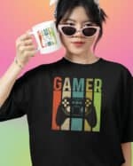 TLSET1286 Tshirt Mug2 Zestaw Koszulka i Kubek Gamer dla Gracza z padem do konsoli