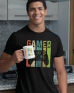 TLSET1286 Tshirt Mug3 Zestaw Koszulka i Kubek Gamer dla Gracza z padem do konsoli