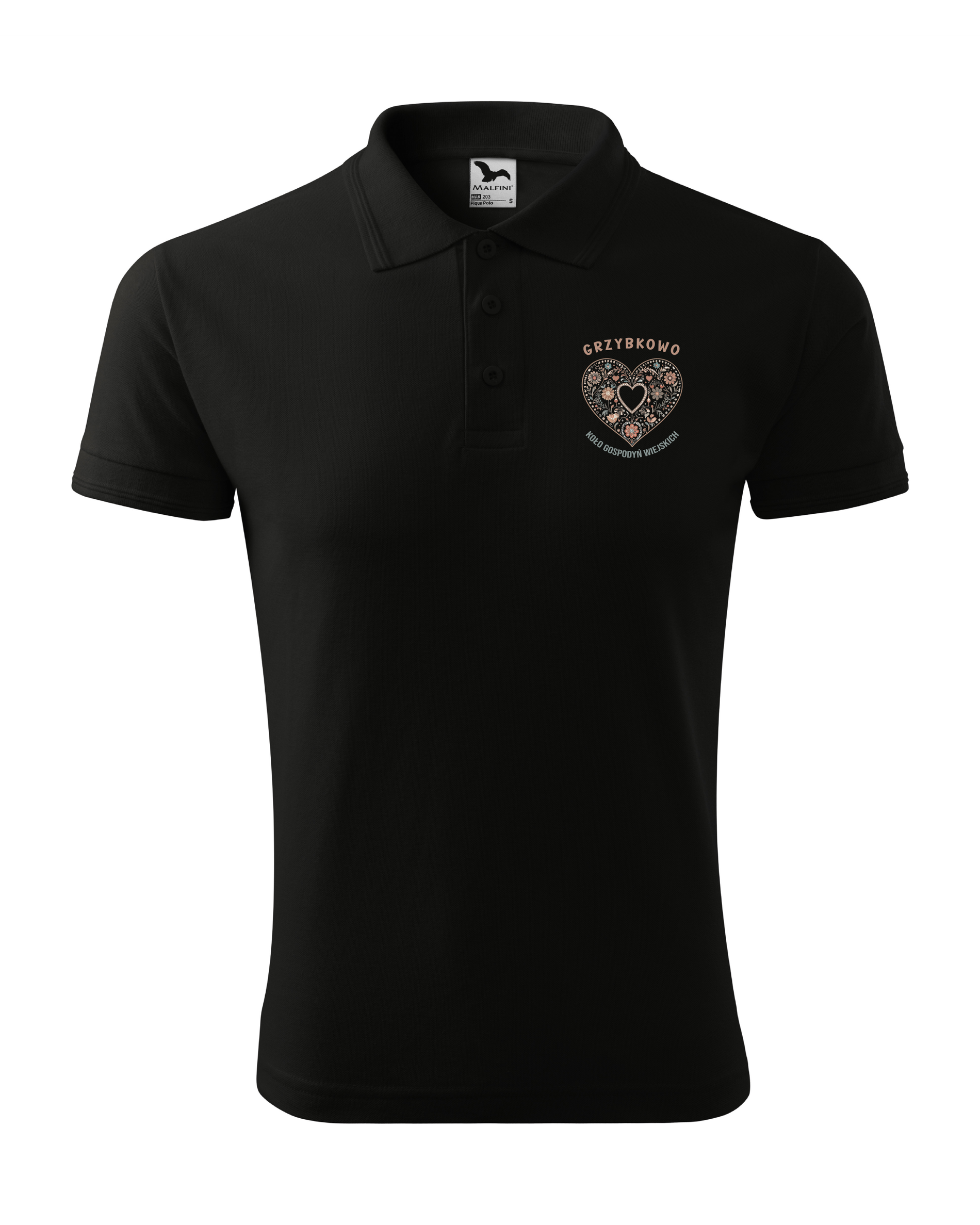 Koszulka Polo Koło Gospodyń Wiejskich Personalizowana Kwiaty
