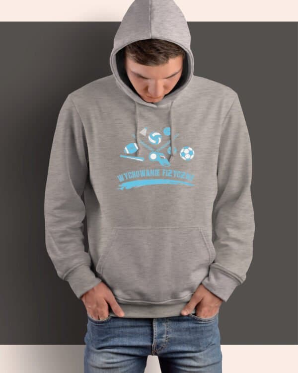 TL1397 Tshirt Hoodie Sweater SIM15 Bluza z kapturem Dzień Nauczyciela <br>Wychowanie Fizyczne Sport