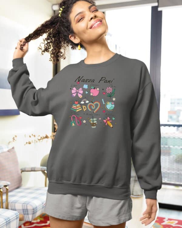 TL1400 Tshirt Hoodie Sweater SIM23 Bluza bez kaptura Dzień Nauczyciela <br>Cechy Super Nauczycielki
