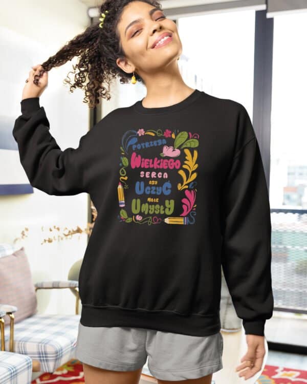 TL1403 Tshirt Hoodie Sweater SIM20 Bluza bez kaptura <br>Dzień Nauczyciela Wielkie Serce