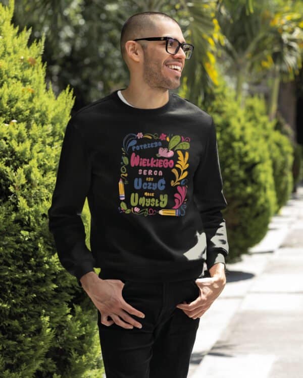 TL1403 Tshirt Hoodie Sweater SIM21 Bluza bez kaptura <br>Dzień Nauczyciela Wielkie Serce