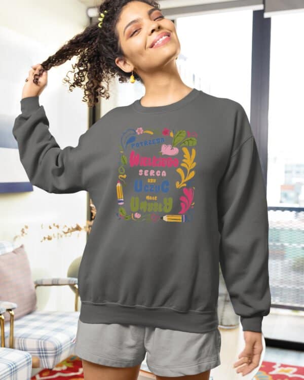 TL1403 Tshirt Hoodie Sweater SIM23 Bluza bez kaptura <br>Dzień Nauczyciela Wielkie Serce