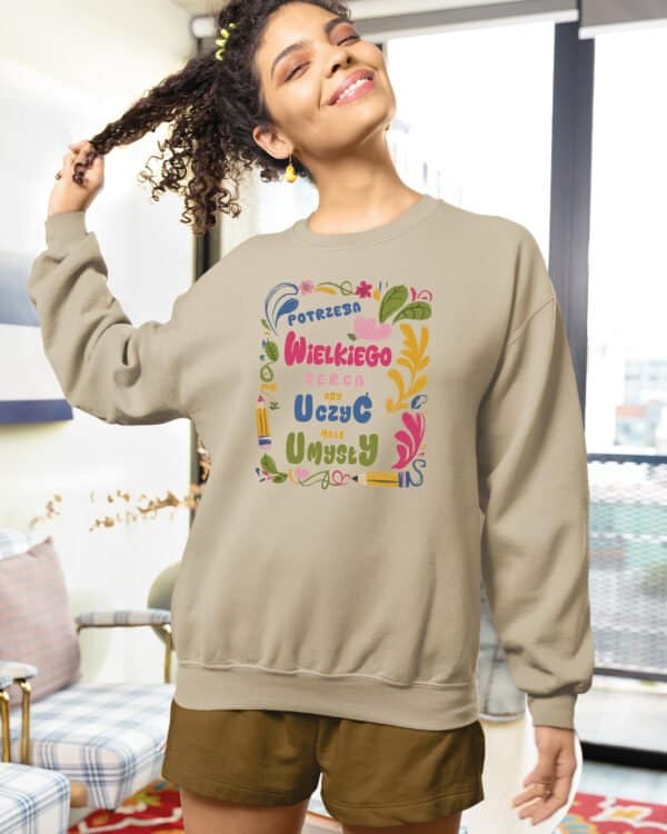 TL1403 Tshirt Hoodie Sweater SIM29 Bluza bez kaptura <br>Dzień Nauczyciela Wielkie Serce