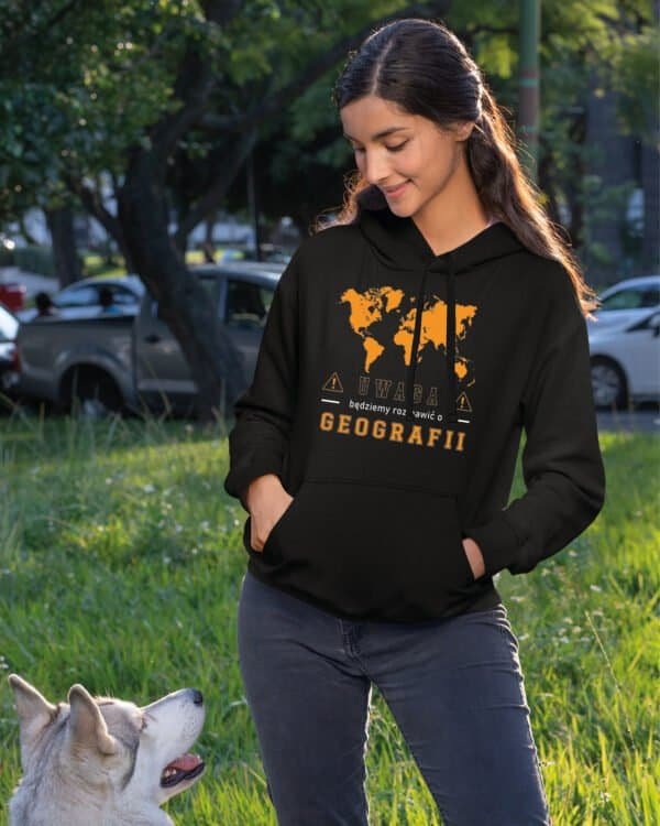 Bluza z kapturem Dzień Nauczyciela <br>Geografia Mapa