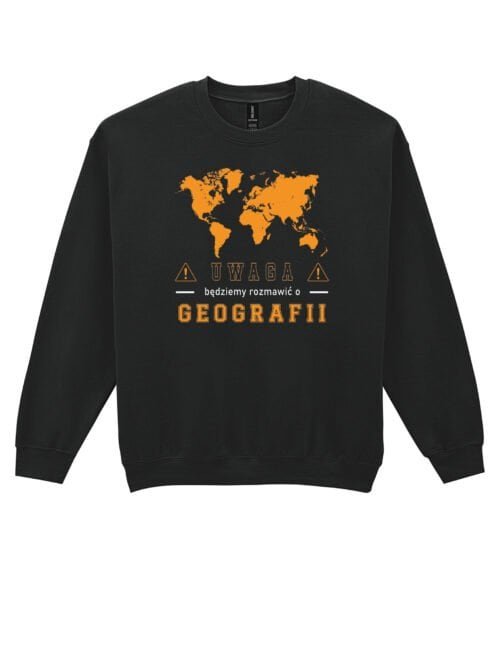 Bluza bez kaptura Dzień Nauczyciela Geografia Mapa