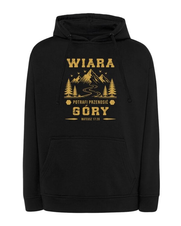 TL1410 Tshirt Hoodie Sweater SIM10 Bluza z kapturem Wiara Biblia Cytat Mateusz 17:20