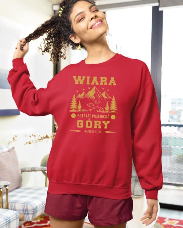 TL1410 Tshirt Hoodie Sweater SIM26 Bluza bez kaptura <br>Wiara Biblia Cytat Mateusz 17:20