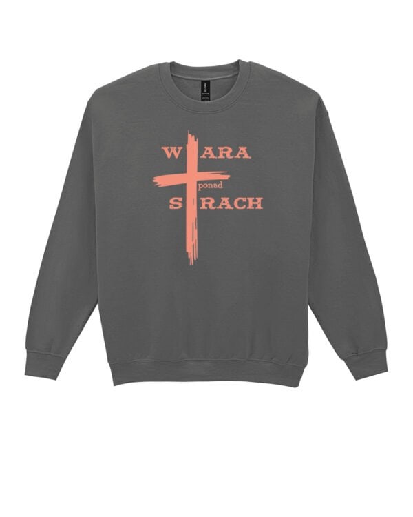 TL1431 Tshirt Hoodie Sweater SIM22 Bluza bez kaptura <br>Jezus Krzyż Wiara ponad Strach