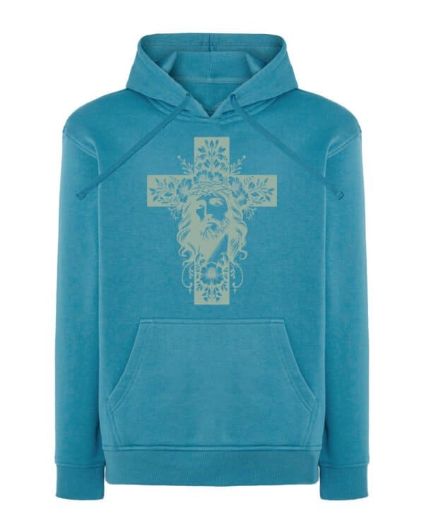 TL1436 Tshirt Hoodie Sweater SIM16 Bluza z kapturem <br>Jezus Krzyż Wiara Kwiaty