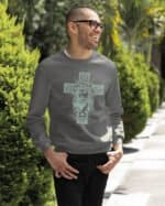 TL1436 Tshirt Hoodie Sweater SIM24 Bluza bez kaptura <br>Jezus Krzyż Wiara Kwiaty