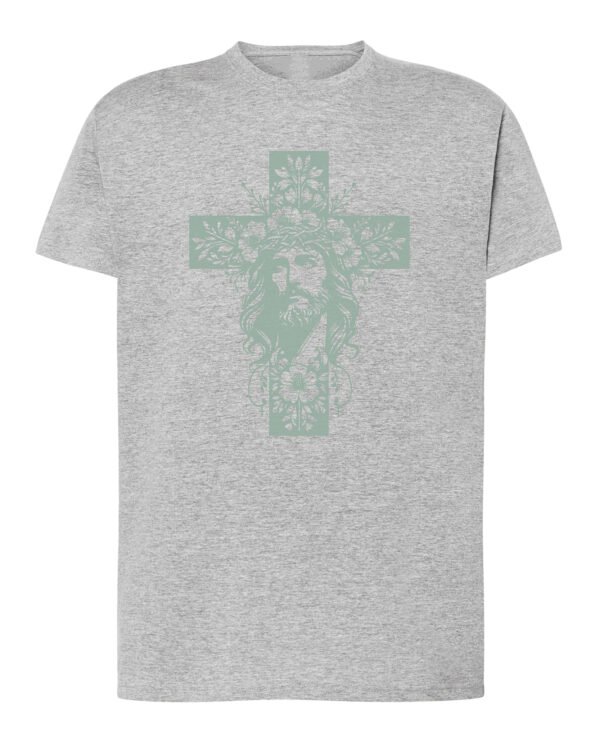 TL1436 Tshirt Hoodie Sweater SIM4 Koszulka Jezus Krzyż Wiara Kwiaty