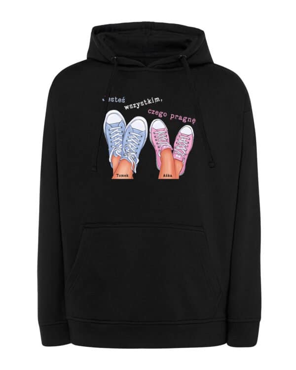 TL1437 Tshirt Hoodie Sweater SIM10 Bluza z kapturem dla Par Personalizowana Walentynki Miłość