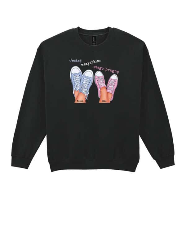 TL1437 Tshirt Hoodie Sweater SIM19 Bluza bez kaptura dla Par Personalizowana Walentynki Miłość