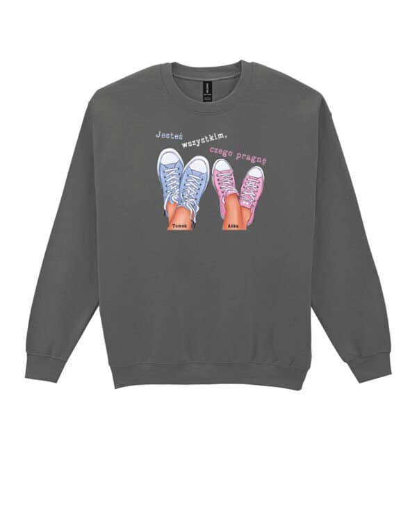 TL1437 Tshirt Hoodie Sweater SIM22 Bluza bez kaptura dla Par <br>Personalizowana Walentynki Miłość