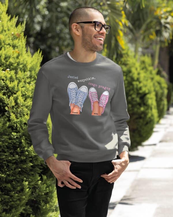 TL1437 Tshirt Hoodie Sweater SIM24 Bluza bez kaptura dla Par <br>Personalizowana Walentynki Miłość