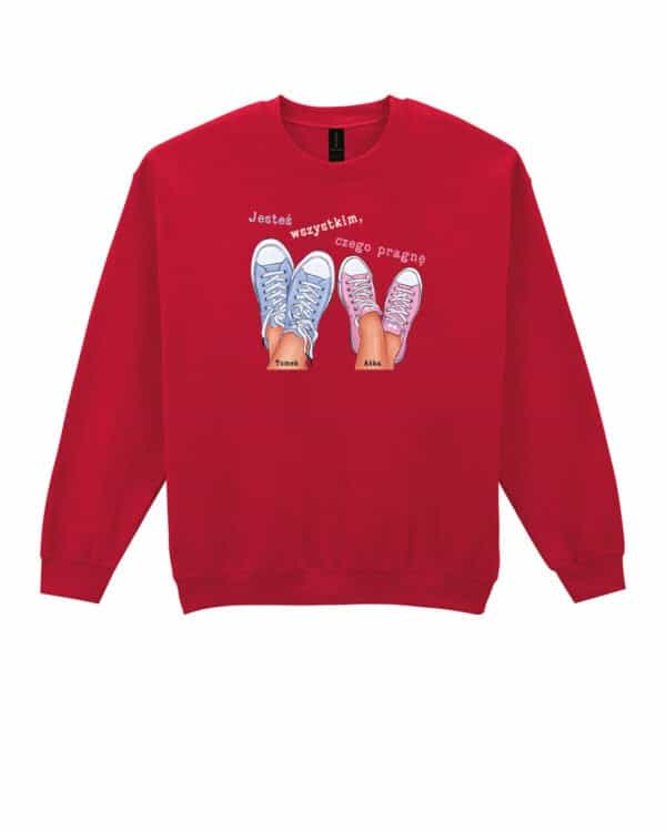 TL1437 Tshirt Hoodie Sweater SIM25 Bluza bez kaptura dla Par <br>Personalizowana Walentynki Miłość