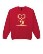 TL1438 Tshirt Hoodie Sweater SIM25 Bluza bez kaptura dla Par <br>Personalizowana Walentynki Serce