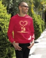 TL1438 Tshirt Hoodie Sweater SIM27 Bluza bez kaptura dla Par <br>Personalizowana Walentynki Serce