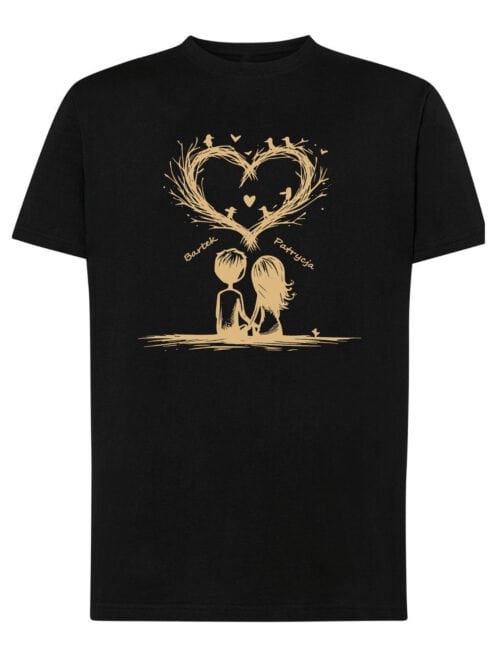 TL1438 Tshirt Hoodie Sweater SIM7 Koszulka dla Par Personalizowana Walentynki Serce