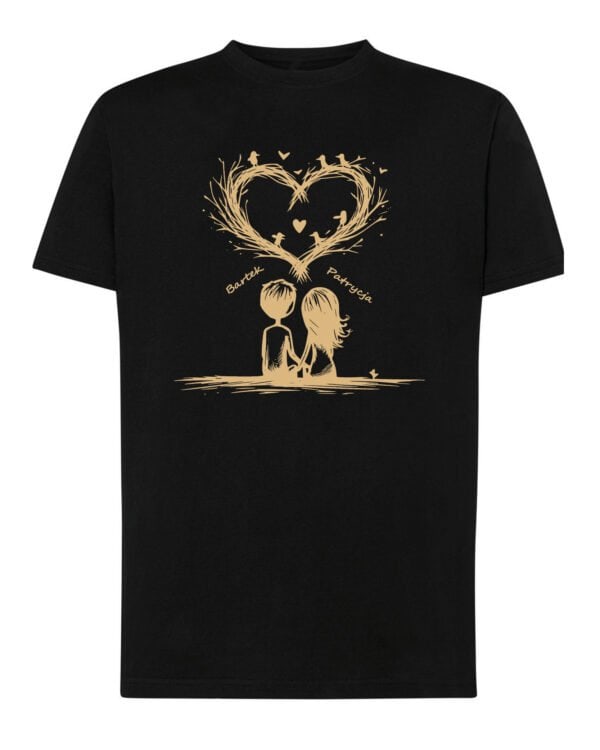 TL1438 Tshirt Hoodie Sweater SIM7 Koszulka dla Par Personalizowana Walentynki Serce