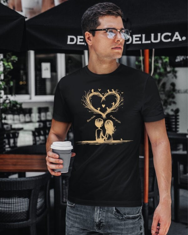 TL1438 Tshirt Hoodie Sweater SIM9 Koszulka dla Par Personalizowana Walentynki Serce