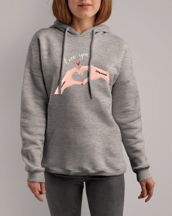 TL1439 Tshirt Hoodie Sweater SIM14 Bluza z kapturem dla Par <br>Personalizowana Walentynki Love You