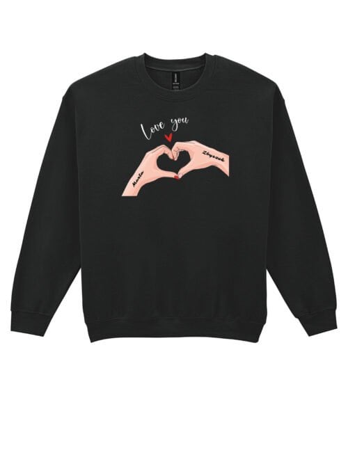 TL1439 Tshirt Hoodie Sweater SIM19 Bluza bez kaptura dla Par Personalizowana Walentynki Love You