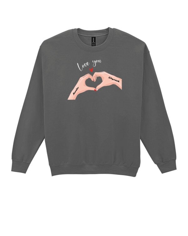 TL1439 Tshirt Hoodie Sweater SIM22 Bluza bez kaptura dla Par <br>Personalizowana Walentynki Love You