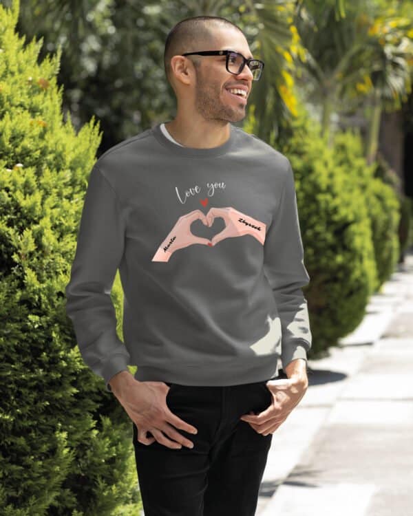 TL1439 Tshirt Hoodie Sweater SIM24 Bluza bez kaptura dla Par <br>Personalizowana Walentynki Love You