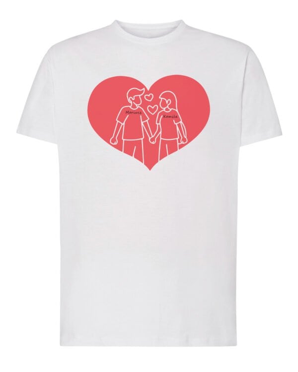 TL1440 Tshirt Hoodie Sweater SIM Koszulka dla Par Personalizowana Walentynki Minimalistyczna