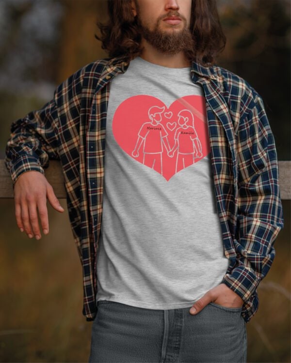 TL1440 Tshirt Hoodie Sweater SIM6 Koszulka dla Par Personalizowana Walentynki Minimalistyczna