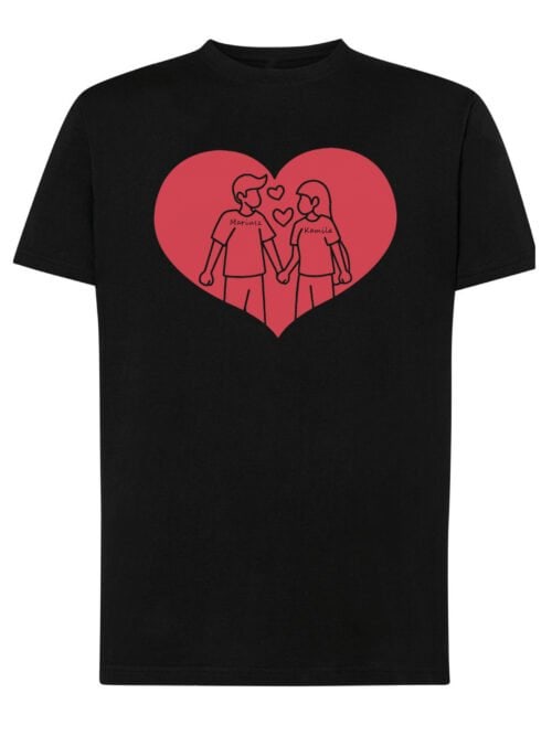 TL1440 Tshirt Hoodie Sweater SIM7 Koszulka dla Par Personalizowana Walentynki Minimalistyczna