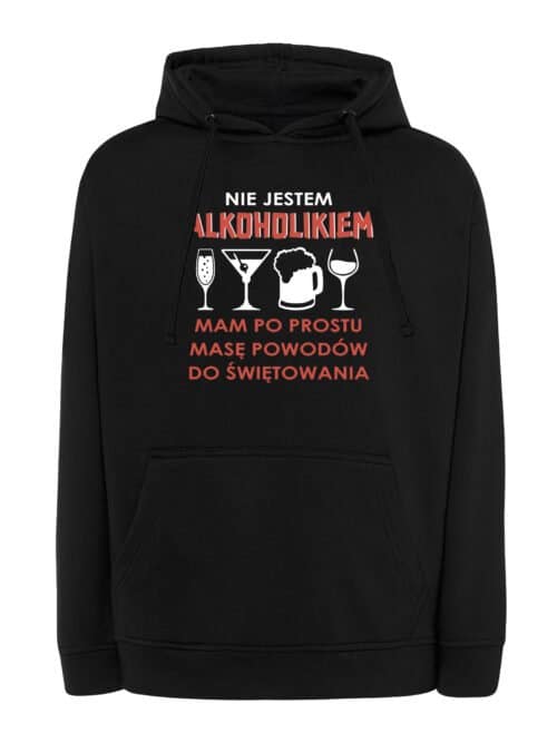 TL1443 Tshirt Hoodie Sweater SIM10 Bluza z kapturem Imprezowa Drinki Śmieszna