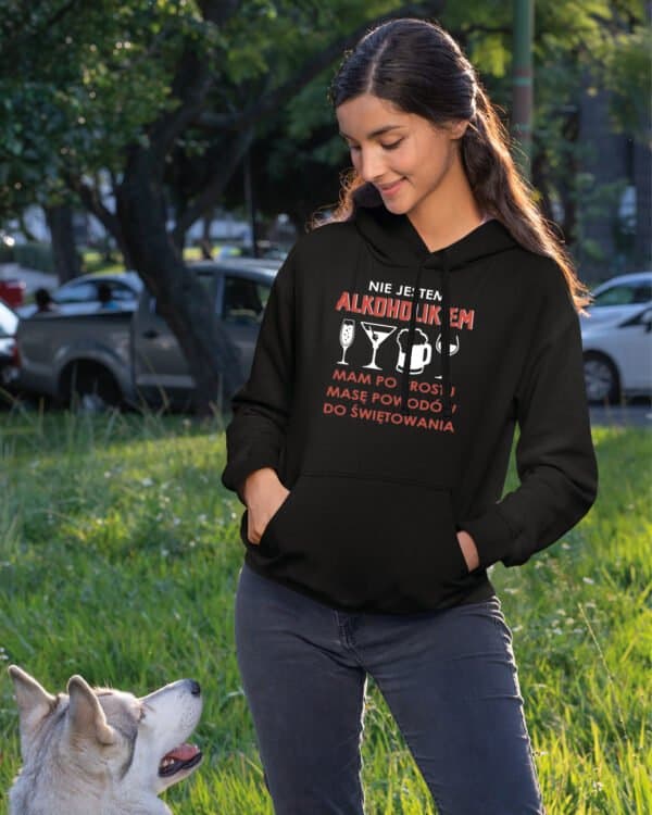 TL1443 Tshirt Hoodie Sweater SIM11 Bluza z kapturem <br>Imprezowa Drinki Śmieszna