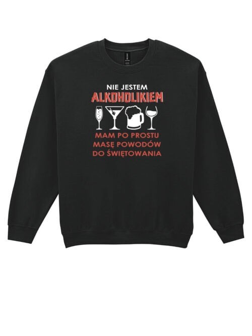 TL1443 Tshirt Hoodie Sweater SIM19 Bluza bez kaptura Imprezowa Drinki Śmieszna