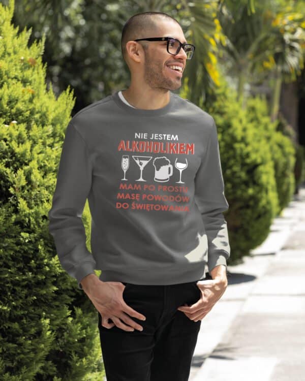 TL1443 Tshirt Hoodie Sweater SIM24 Bluza bez kaptura <br>Imprezowa Drinki Śmieszna