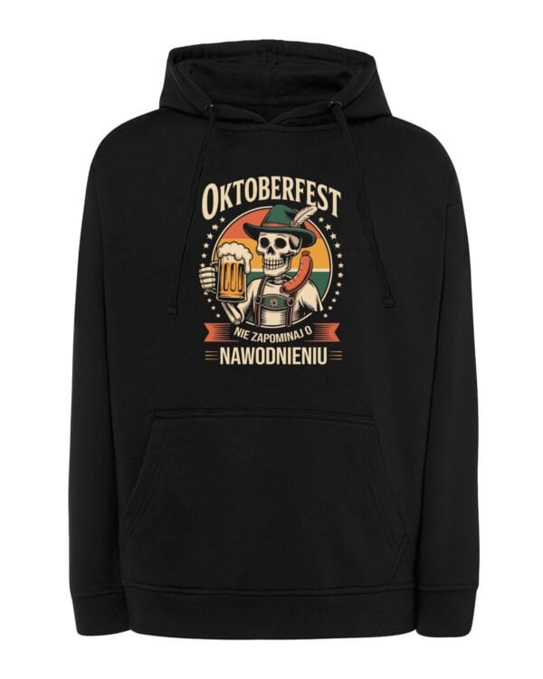 TL1444 Tshirt Hoodie Sweater SIM10 Bluza z kapturem Piwo Oktoberfest Śmieszna Szkielet
