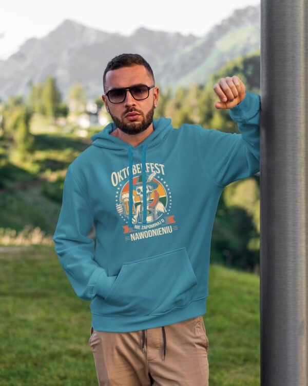 TL1444 Tshirt Hoodie Sweater SIM18 Bluza z kapturem <br>Piwo Oktoberfest Śmieszna Szkielet