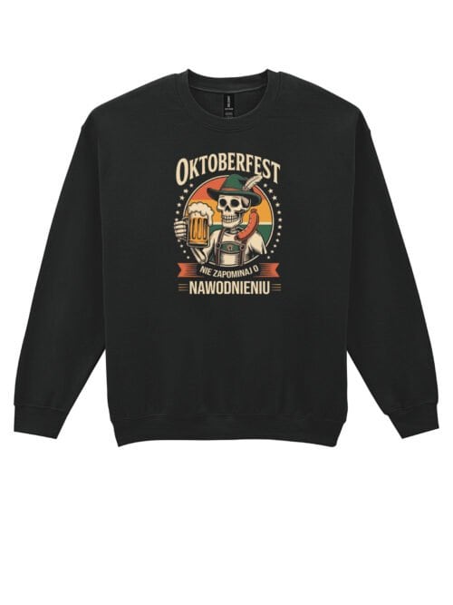 TL1444 Tshirt Hoodie Sweater SIM19 Bluza bez kaptura Piwo Oktoberfest Śmieszna Szkielet