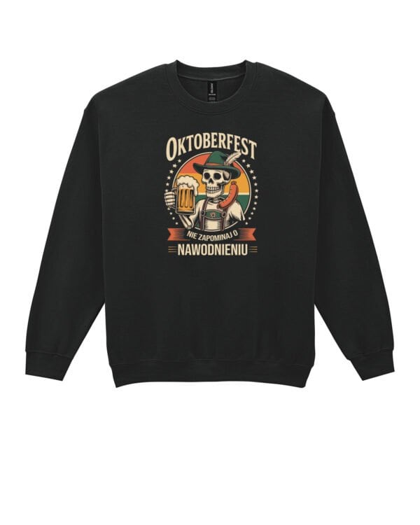 TL1444 Tshirt Hoodie Sweater SIM19 Bluza bez kaptura Piwo Oktoberfest Śmieszna Szkielet