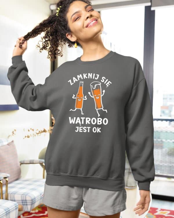 TL1446 Tshirt Hoodie Sweater SIM23 Bluza bez kaptura <br>Impreza Drinki Śmieszne Wątroba