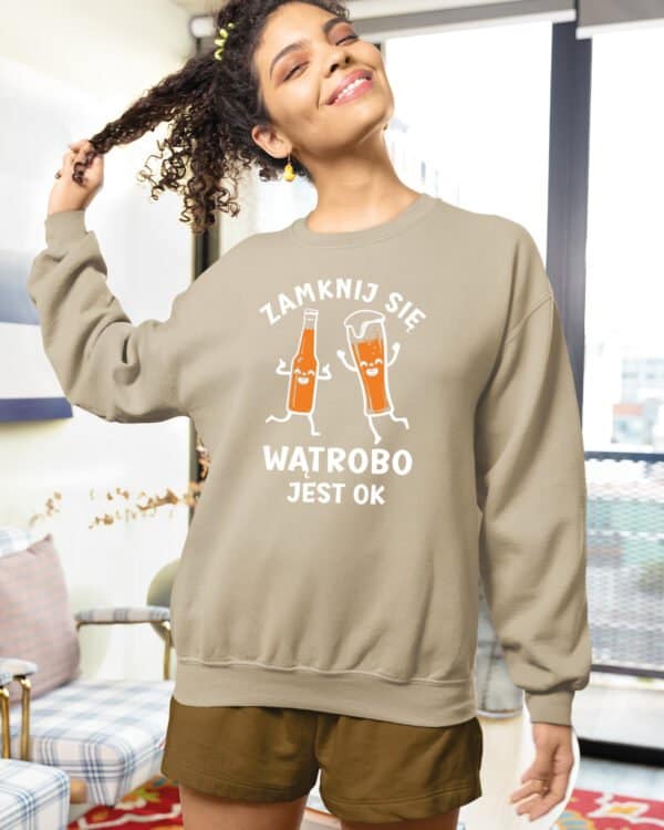 TL1446 Tshirt Hoodie Sweater SIM29 Bluza bez kaptura <br>Impreza Drinki Śmieszne Wątroba