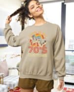 TL1447 Tshirt Hoodie Sweater SIM29 Bluza bez kaptura <br>Impreza Lata 70 Vintage Taniec