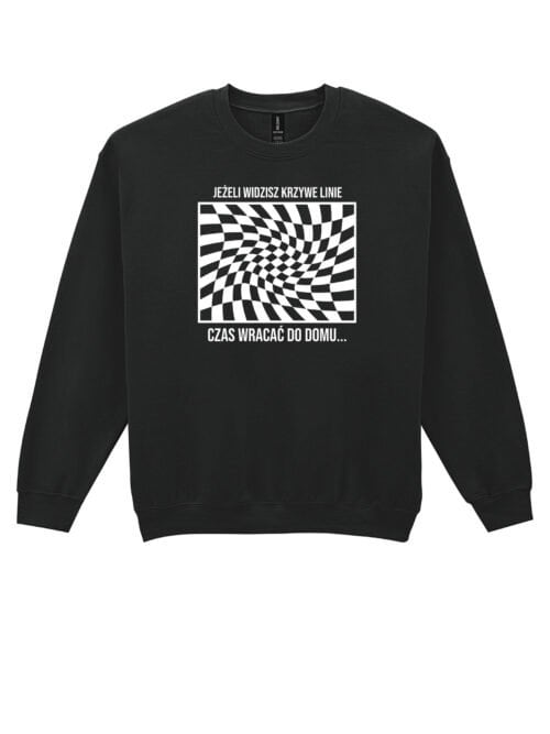 TL1454 Tshirt Hoodie Sweater SIM19 Bluza bez kaptura Impreza Śmieszne Krzywe Linie