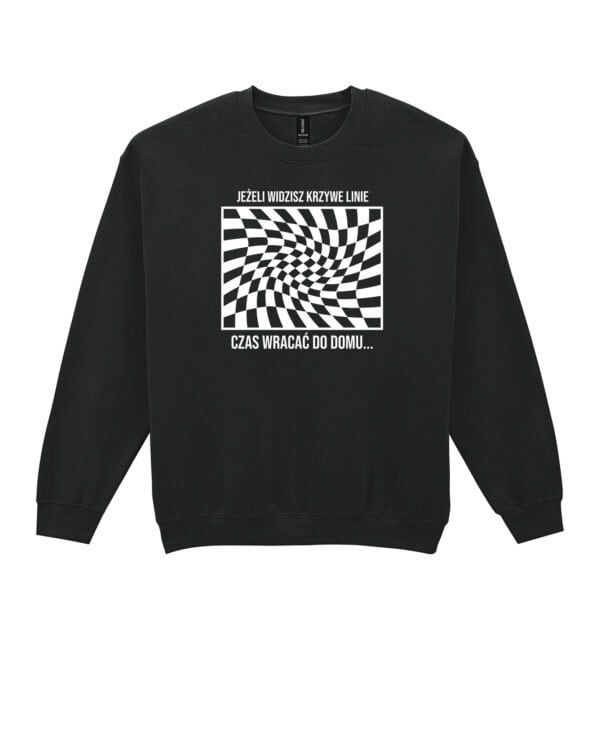 TL1454 Tshirt Hoodie Sweater SIM19 Bluza bez kaptura Impreza Śmieszne Krzywe Linie